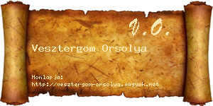 Vesztergom Orsolya névjegykártya