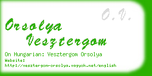 orsolya vesztergom business card